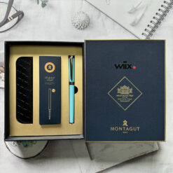 Set bút bi ký tên Montagut chính hãng M265 màu xnah ngọc