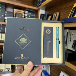 Set bút bi ký tên Montagut chính hãng M265 màu xnah ngọc