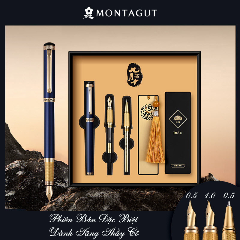 Set bút ký Montagut màu xanh navy phiên bản đặc biệt dành tặng thầy cô