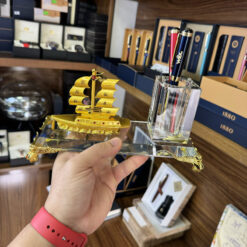 Alternative view of Ống đựng bút kèm đế pha lê K9 để bàn cao cấp LBWG004