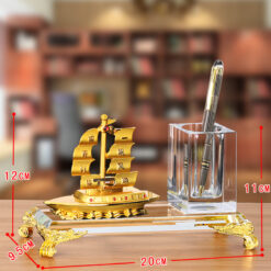 Ống đựng bút kèm đế pha lê K9 để bàn cao cấp – LBWG004