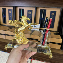 Ống đựng bút kèm đế pha lê K9 để bàn cao cấp – LBWG005