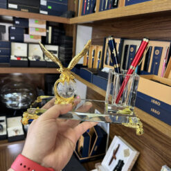 Alternative view of Ống đựng bút kèm đế pha lê K9 để bàn cao cấp LBWG008