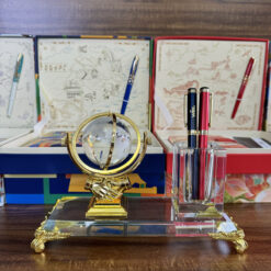 Ống đựng bút kèm đế pha lê K9 để bàn cao cấp LBWG009