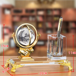 Ống đựng bút kèm đế pha lê K9 để bàn cao cấp LBWG009