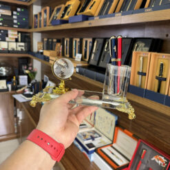 Ống đựng bút kèm đế pha lê K9 để bàn cao cấp LBWG010