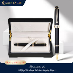 Bút máy ký tên Montagut 254 chính hãng hộp gỗ đính đá cao cấp