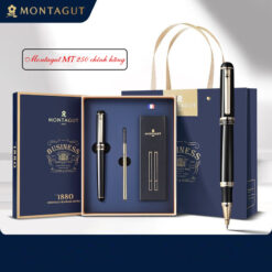 Set bút bi ký tên Montagut MT250 màu đen chính hãng cao cấp
