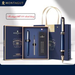Set bút bi ký tên Montagut MT250 màu xanh chính hãng cao cấp