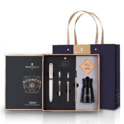 Set bút ký 5 món kèm hộp và túi đựng cao cấp (màu trắng) - MT36