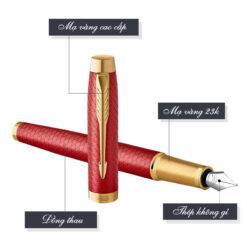 Alternative view of Set bút máy Parker cao cấp PK058 màu đỏ kèm 5 ống mực, hộp và túi hãng