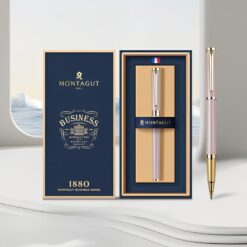 Bút bi ký tên Montagut chính hãng MT2050 màu hồng baby đính đá