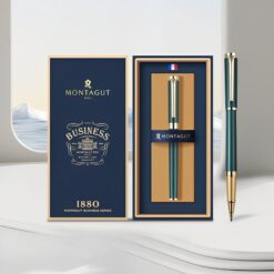 Bút bi ký tên Montagut chính hãng MT2050 màu quân đội đính đá