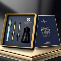 Alternative view of Set bút ký Montagut 086 chính hãng màu Xanh mint kèm 1 lọ mực và 2 ngòi