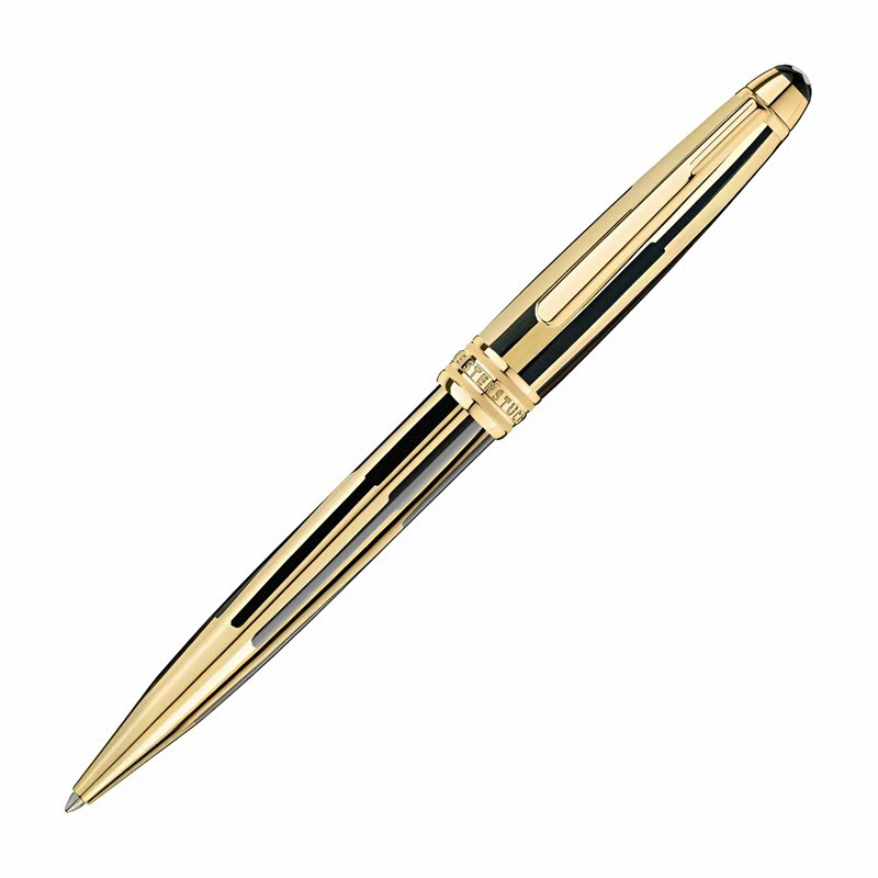 Bút bi ký tên cao cấp Montblanc Meisterstück Solitaire Gold and Black Classique Ballpoint Pen 35981