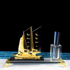 Ống đựng bút kèm đế pha lê K9 để bàn cao cấp LBWG013 cao cấp