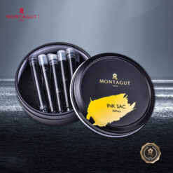 Alternative view of Set bút máy ký tên cao cấp MT 098 màu bạc kèm 1 lọ và 10 ống mực, hộp và túi hãng sang trọng