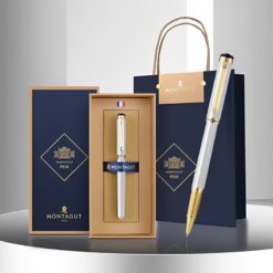 Bút bi ký tên Montagut MT160 màu trắng kèm hộp và túi hãng
