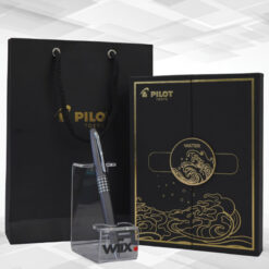 Bộ quà bút bi ký tên Pilot Retro POP màu đen cao cấp kèm hộp và túi hãng