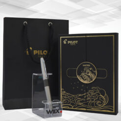 Bộ quà bút bi ký tên Pilot Retro POP màu xám cao cấp kèm hộp và túi hãng