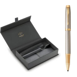 Bộ quà tặng bút ký Parker IM PRM X Grey GT TB4 1975587 kèm bao da