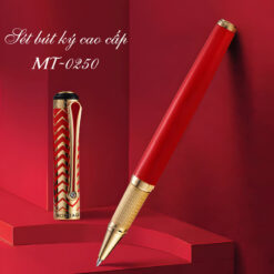 Bộ quà tặng bút ký cao cấp MT0250 màu đỏ Relief