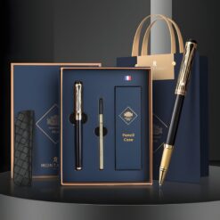 Bút ký dạ bi cao cấp MT089 màu đen nắp vân làm quà tặng