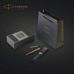 Bộ quà bút ký Parker Sonnet cao cấp họa tiết Ciselé màu vàng Gold