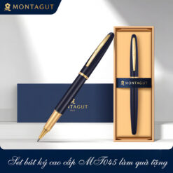 Set bút bi ký cao cấp MT045 màu xanh navy làm quà tặng