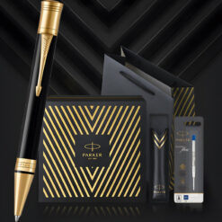 Bộ quà tặng bút ký Parker DUOF BIG BLK GT BP kèm ngòi và bao da