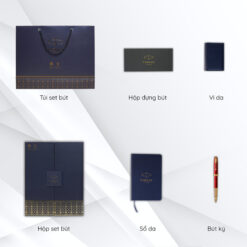 Alternative view of Bộ quà tặng bút ký Parker SON Lacque Red GT TB 1950774 ngòi vàng 18K kèm sổ da, ví da; hộp và túi hãng