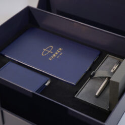 Bộ quà tặng bút ký Parker SON X ST Steel CT TB 1950873 kèm sổ da, ví da; hộp và túi hãng