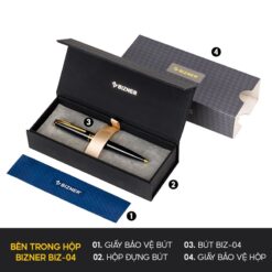 Bút bi ký tên cao cấp Bizner BIZ-04 chính hãng mạ vàng 18k