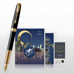 Bộ quà bút máy ký tên Parker SON GT FP-18 1950550 cao cấp (ngòi vàng 18k)