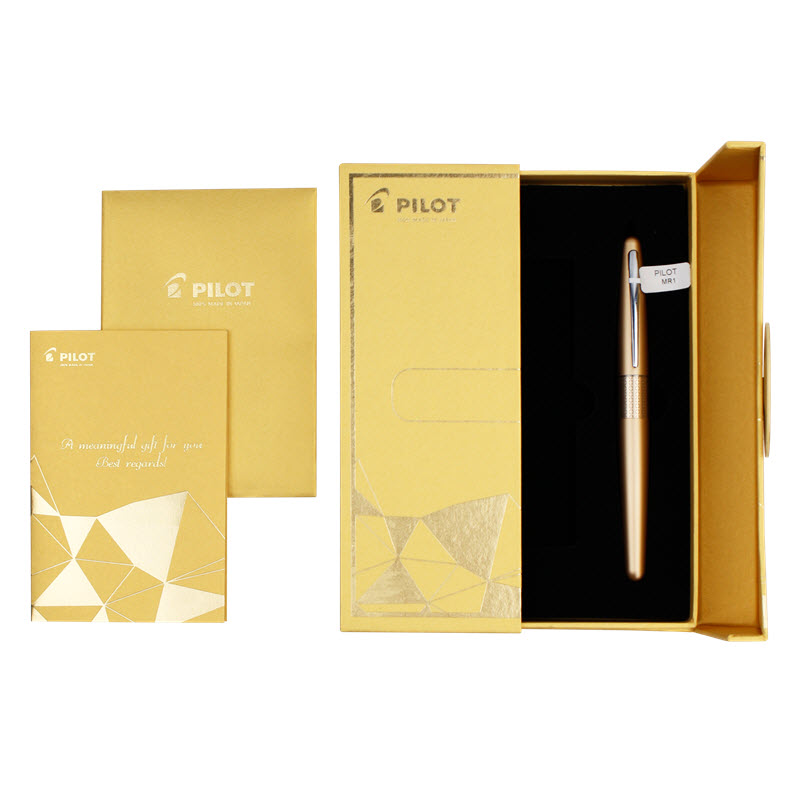 Bộ quà bút bi ký tên Pilot Retro POP màu vàng đồng cao cấp kèm hộp và túi hãng - Ảnh 3