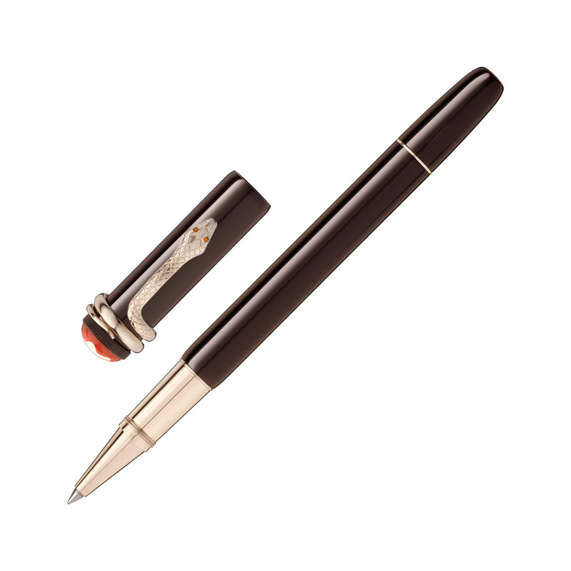 bút dạ bi montblanc heritage rouge et noir se tropic brown rollerball mb116552