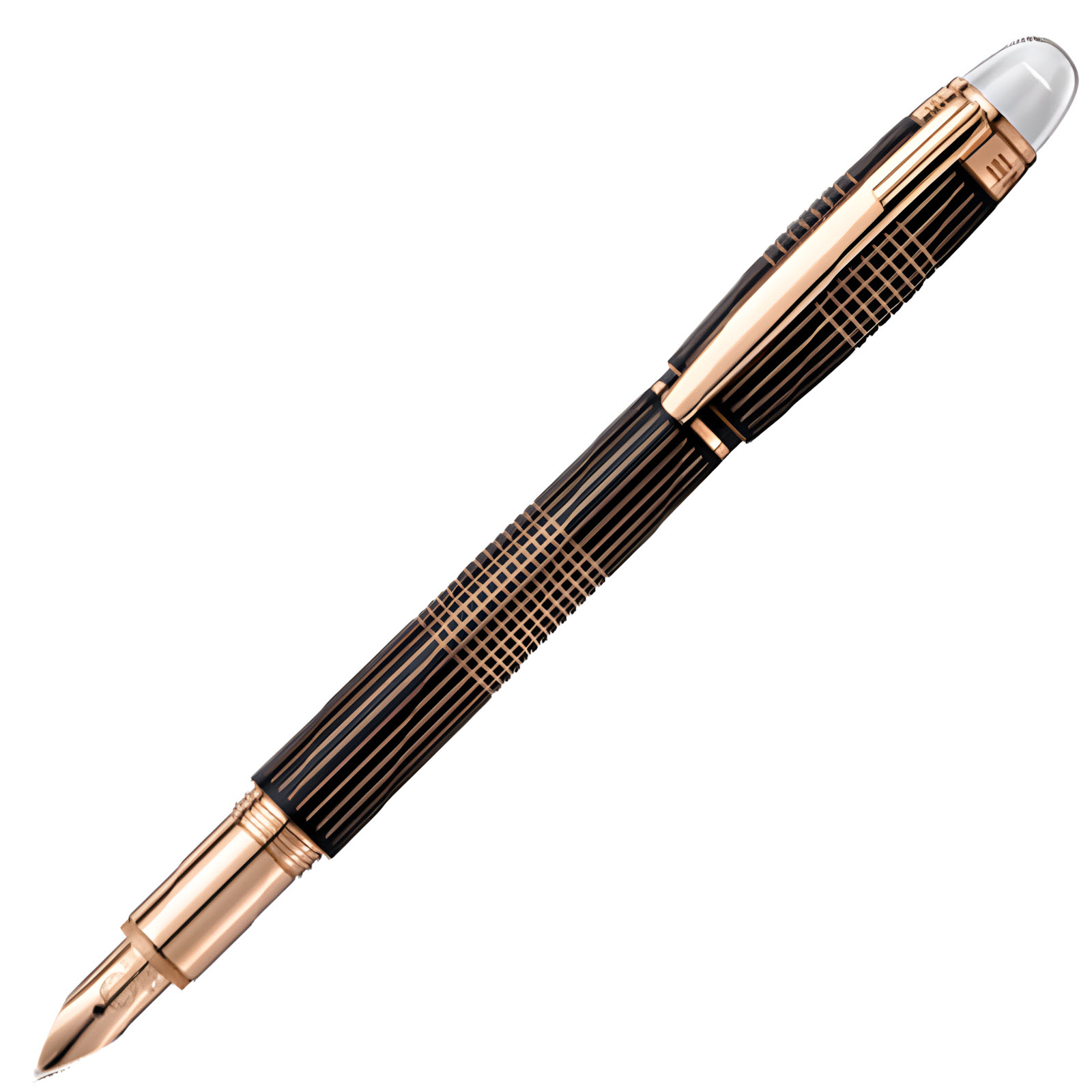 bút máy montblanc starwalker red gold metal fountain pen mb106867