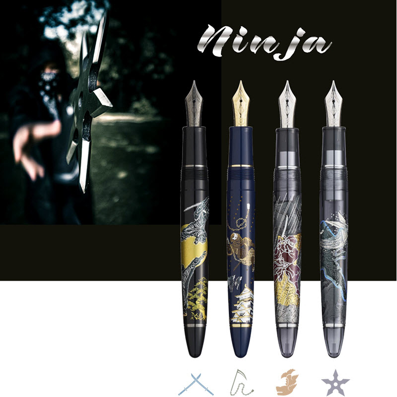 Bút Máy Sailor 1911 Ninja Maki-e #2 Kusarigama 11-8979-242 Cao Cấp Bản Giới Hạn - Ảnh 5