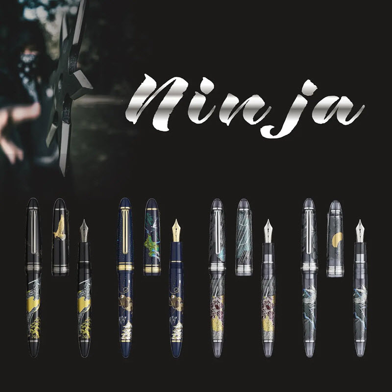 Bút Máy Sailor 1911 Ninja Maki-e #2 Katana 11-8978-420 Bản Giới Hạn Ngòi Vàng 14K - Ảnh 5