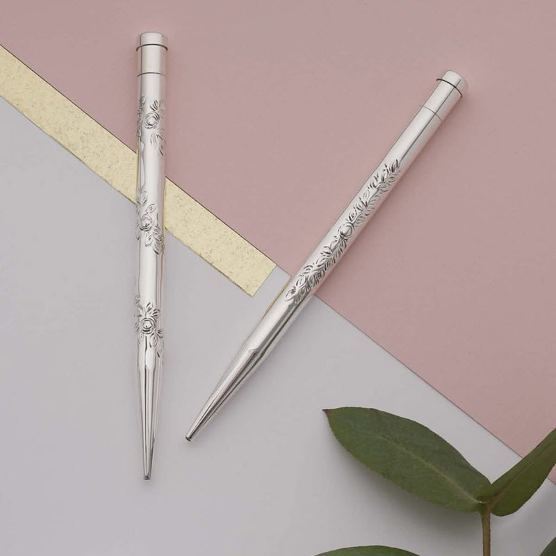 Bút Bi Ký Tên Yard-O-Led The Mayflower Bạc Sterling Họa Tiết Hoa Hồng Cổ Điển - Ảnh 6