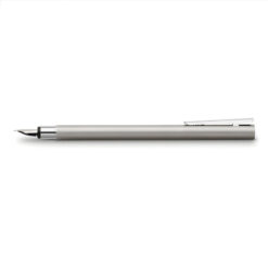 bút máy ký tên faber-castell neo slim stainless steel silver matte