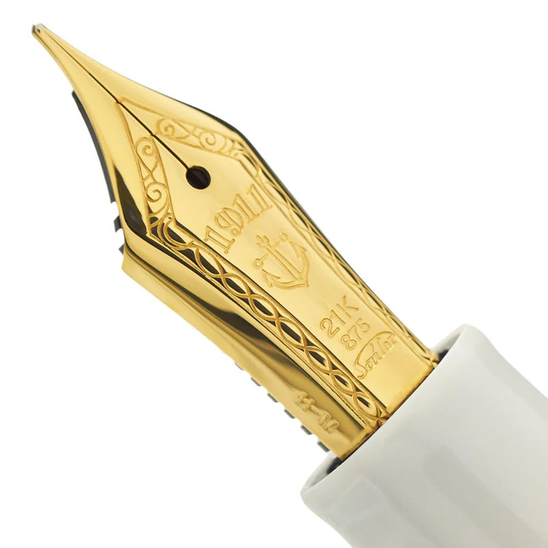 Bút Máy Ký Tên Sailor 1911L Fountain Pen GT Màu Trắng Ngòi Vàng 21K Thanh Lịch - Ảnh 4