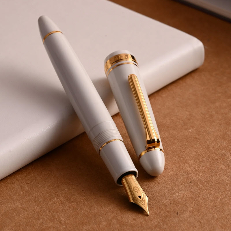 Bút Máy Ký Tên Sailor 1911L Fountain Pen GT Màu Trắng Ngòi Vàng 21K Thanh Lịch
