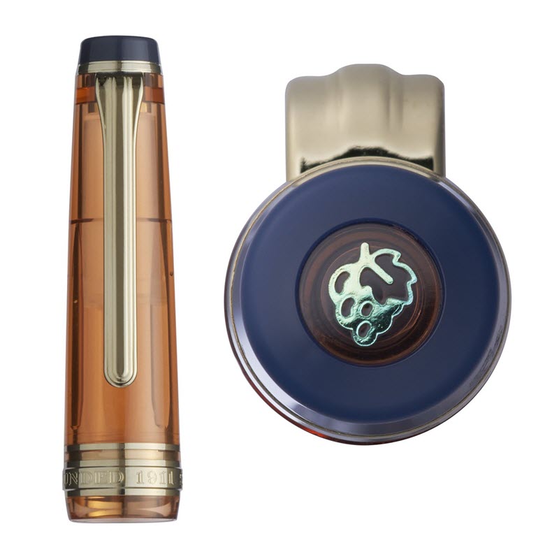 Bút Máy Ký Tên Sailor Pro Gear Slim Manyo #3 Persimmon Kèm Mực Budo 50ml - Ảnh 4