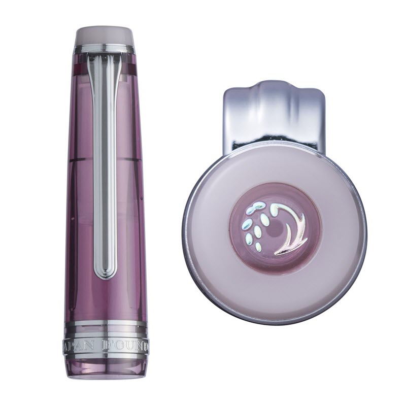 Bút Máy Ký Tên Sailor Pro Gear Slim Manyo #3 Red Bean Kèm Mực Azuki 50ml - Ảnh 4