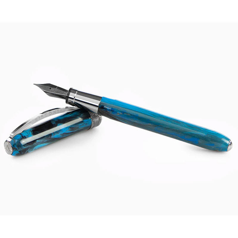 Bút Máy Ký Tên Visconti Rembrandt-S Light Blue KP10-26-FPM Xanh Dương Vân Đá - Ảnh 3