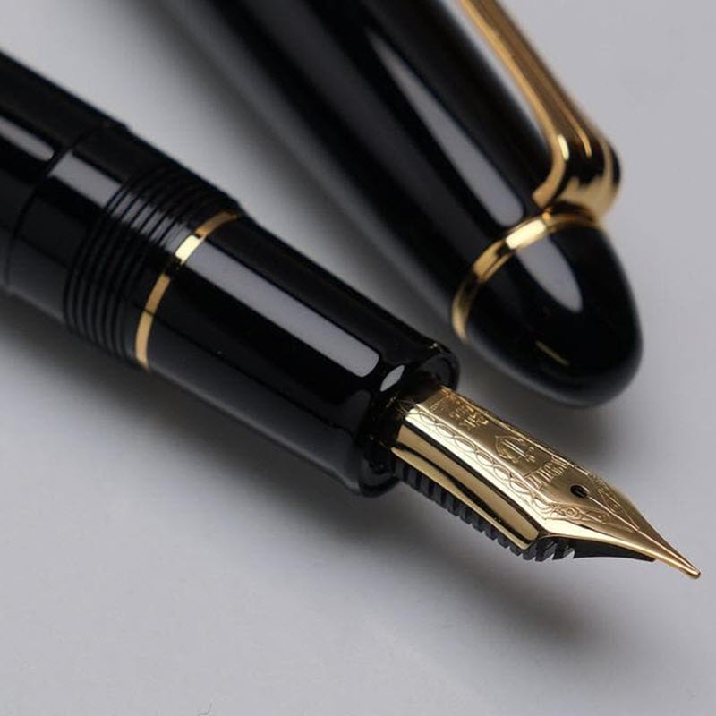 Bút Máy Sailor 1911 Light FP Black GT 14K 11-1038 Ngòi Vàng 14K Nhật Bản - Ảnh 3