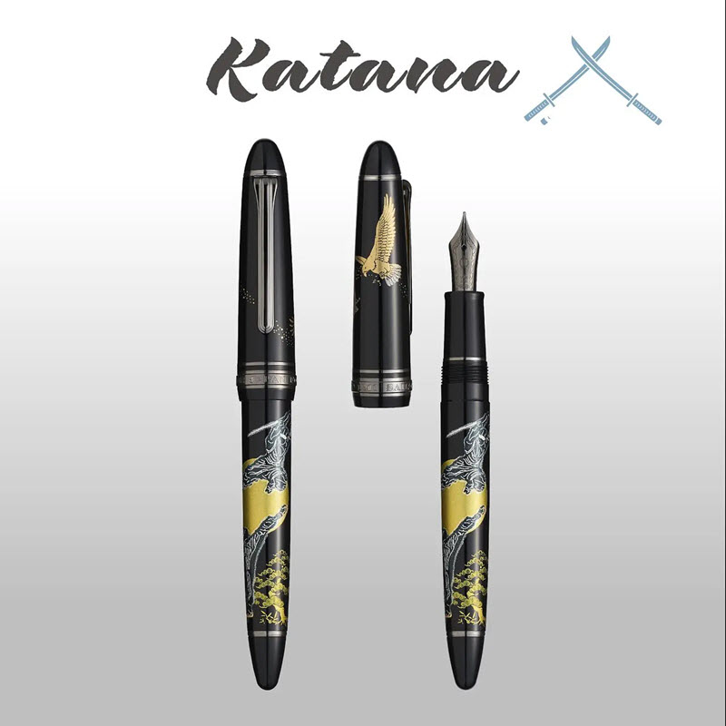 Bút Máy Sailor 1911 Ninja Maki-e #2 Katana 11-8978-420 Bản Giới Hạn Ngòi Vàng 14K - Ảnh 3