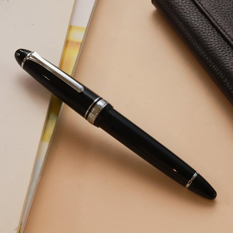 Bút Máy Sailor 1911L Fountain Pen Silver Trim Black 21K 11-2024 Chính Hãng - Ảnh 4