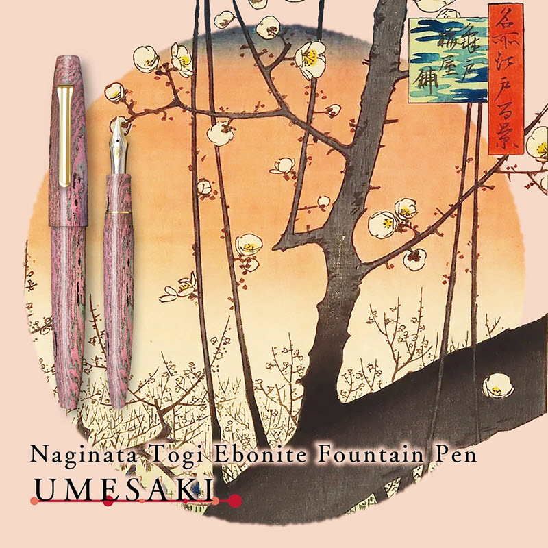 Bút Máy Sailor Naginata Togi Ebonite Umesaki 10-1814-438 Ngòi Vàng 21K
